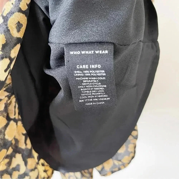 Who What Wear Target Leopard Chiffon Ruffle Dress Size Medium EUC - Picture 10 of 12